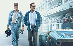 Biographical drama movie, Ford v Ferrari starring Matt Damon and Christian Bale